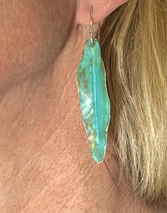 Abstract leaf earrings - Dennis Higgins Jewelry
