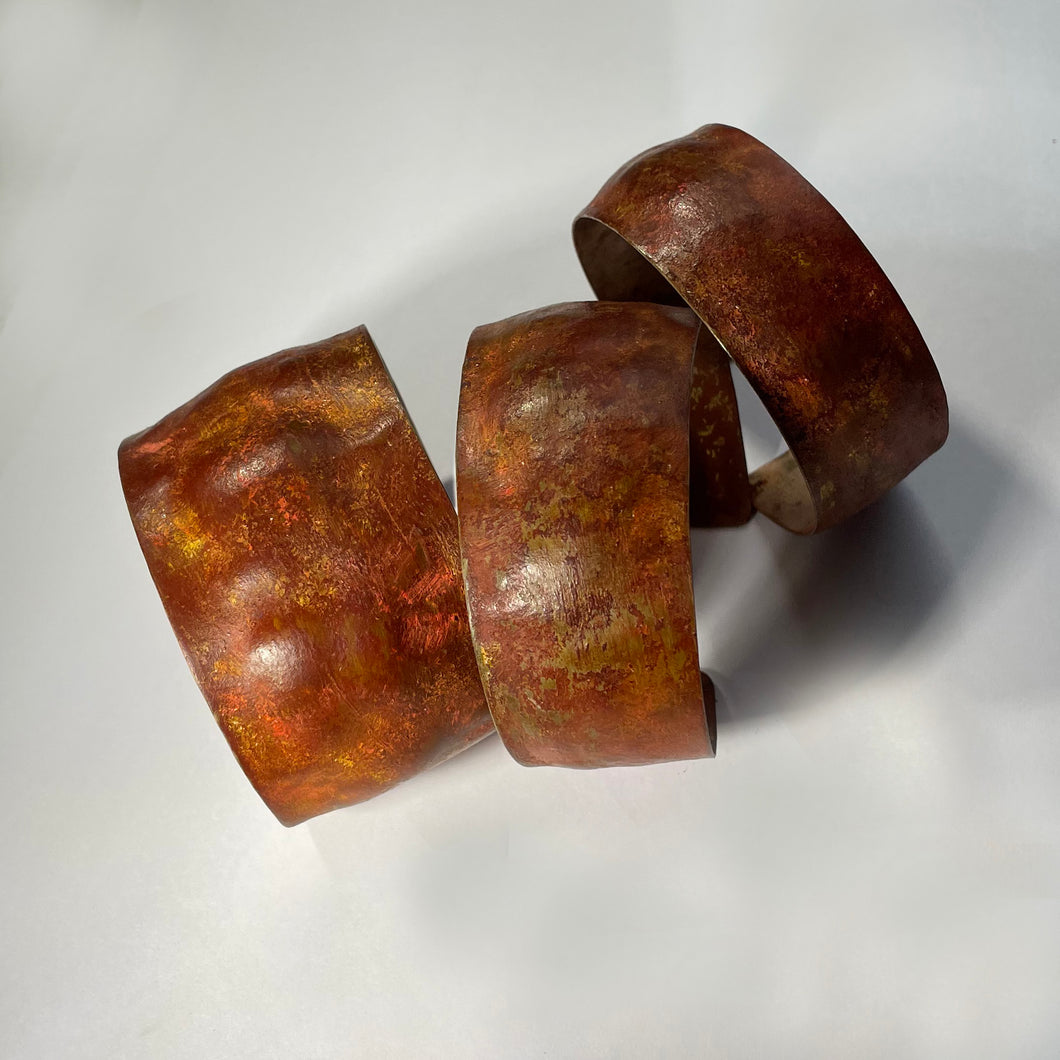 Patina'd bronze cuffs - Dennis Higgins Jewelry