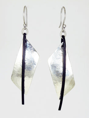 Silver and steel earrings - Dennis Higgins Jewelry