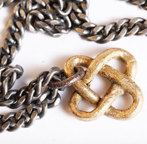 Bronze Celtic Cross Pendant On Stainless Steel Chain - Dennis Higgins Jewelry