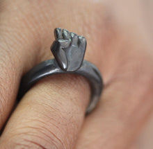 Load image into Gallery viewer, Dark Bronze Fist Ring - Dennis Higgins Jewelry
