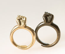 Load image into Gallery viewer, Dark Bronze Fist Ring - Dennis Higgins Jewelry
