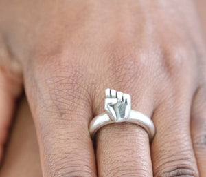 Silver Fist Ring - Dennis Higgins Jewelry