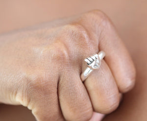 Silver Fist Ring - Dennis Higgins Jewelry