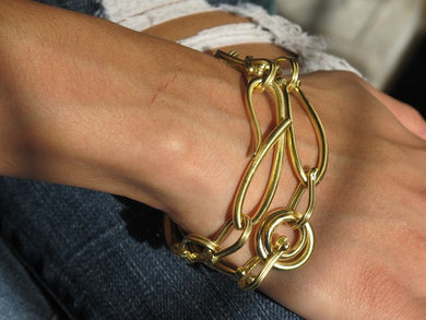 Double wrap double ring bracelet - Dennis Higgins Jewelry