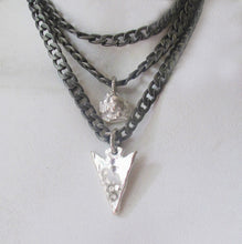 Load image into Gallery viewer, Silver and Steel Necklace - Dennis Higgins Jewelry
