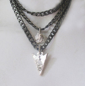 Silver and Steel Necklace - Dennis Higgins Jewelry
