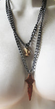 Load image into Gallery viewer, Bronze and stainless nugget and dagger chain - Dennis Higgins Jewelry
