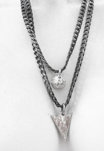 Silver and Steel Necklace - Dennis Higgins Jewelry