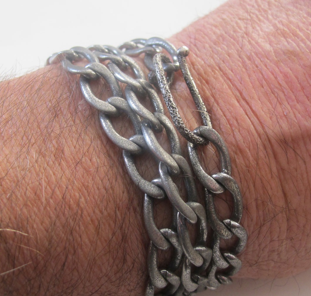 Triple wrap stainless bracelet/ 22