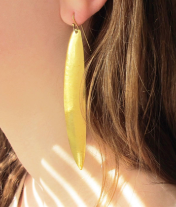 Long Leaf Drop Earring - Dennis Higgins Jewelry