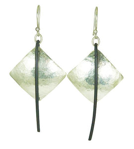 Silver and Steel Drop Earrings - Dennis Higgins Jewelry